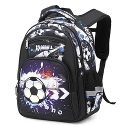 Futebol impressão mochila para crianças, mochila escolar, saco de viagem para adolescentes