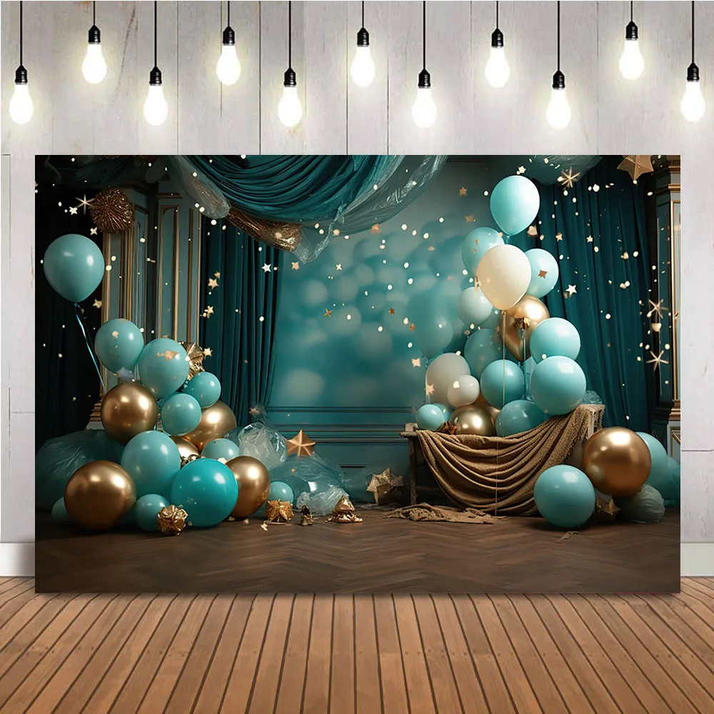 

Photography Backdrop Newborn Baby Cake Smash Colorful Balloon Photo Background Birthday Party Decoration Supplies Photocall