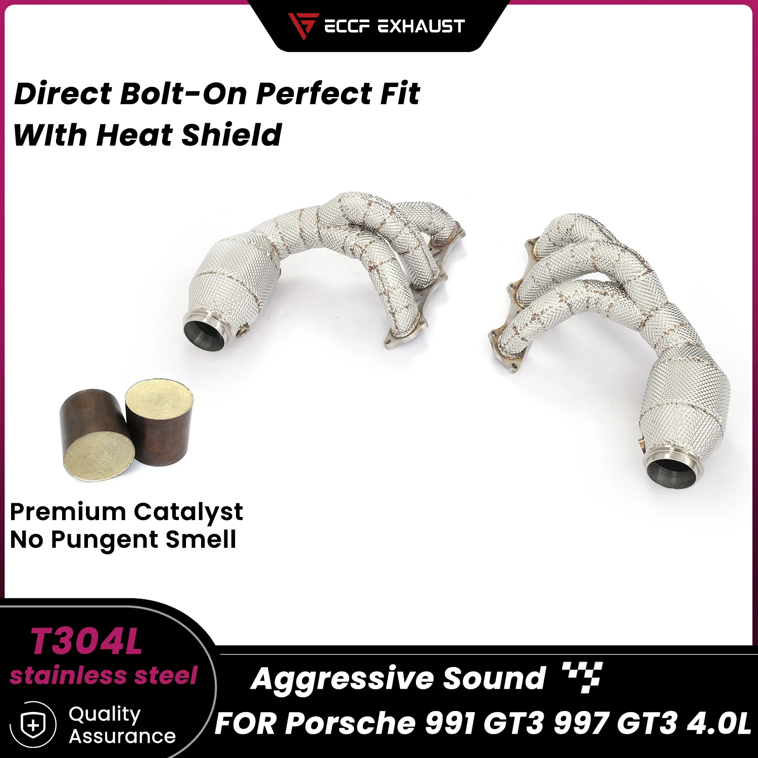 

Sports Headers For Porsche 991 GT3 997 GT3 4.0L Nice Collectr Aggressive Exhaust Sound High Flow Performance Upgrade