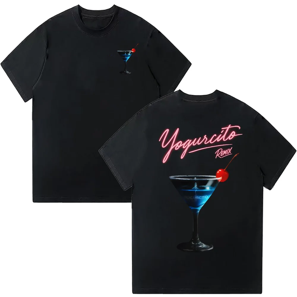

Blessd & Anuel AA & Kris R & Luar La L YOGURCITO REMIX Graphic T Shirts Cotton High Quality Summer Unisex Tee-shirt Fashion Tops