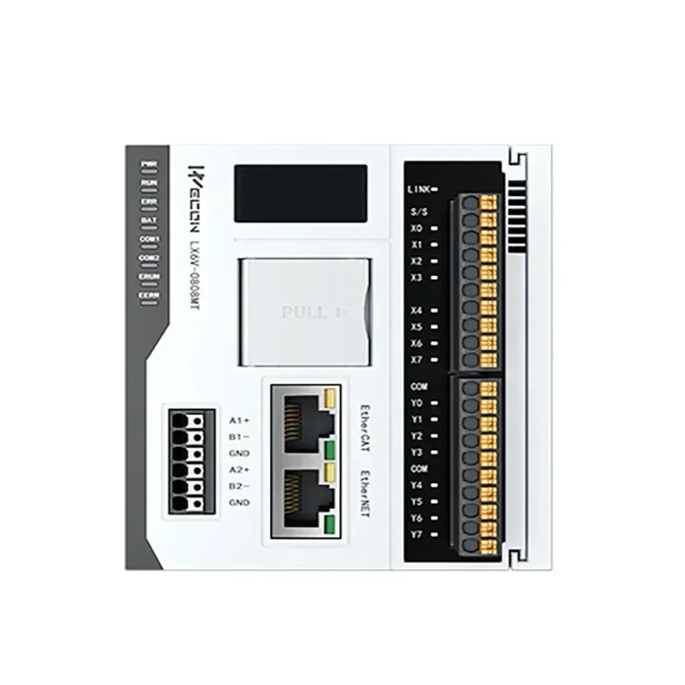 Wecon PLC LX6V 0808MT DB DC DD Programmable Logic Controller Support EtherCAT Type-C TF SD Card  PLC Rs485 Ethernet