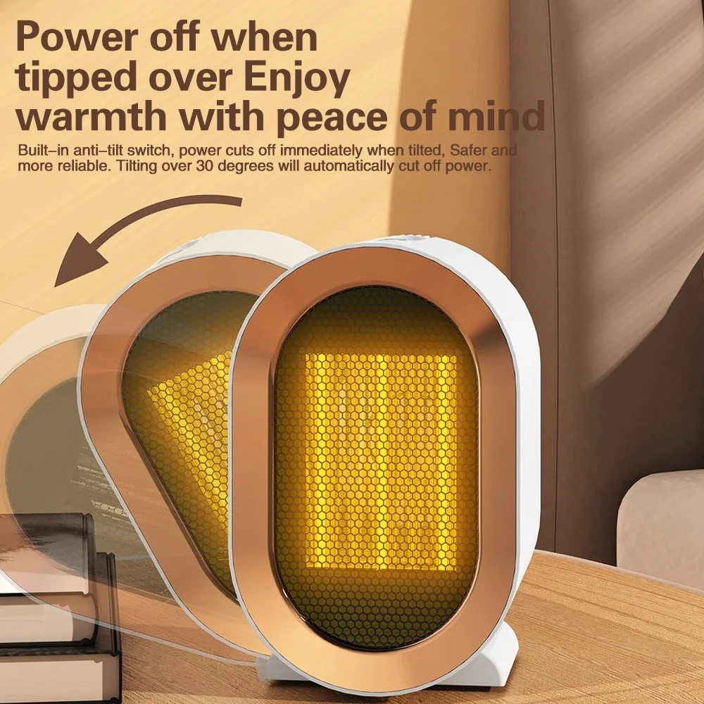 2025 new1200w aquecedor elétrico portátil mini ventilador de mesa aquecedor inteligente máquina ar quente casa quarto escritório aquecedor inverno