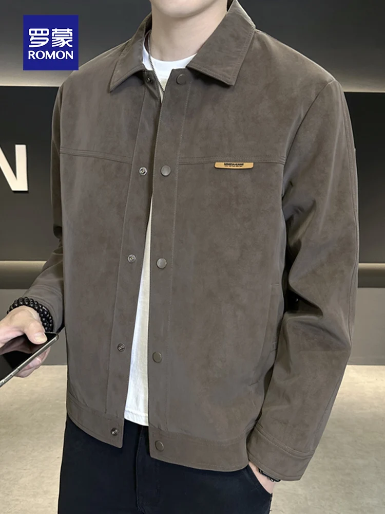 

Мужская куртка с воротником Lormen, осенне-зимняя новая повседневная теплая замшевая хлопковая рабочая одежда, верхняя одежда