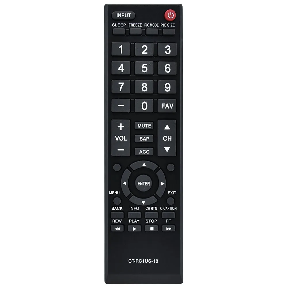 

New CT-RC1US-18 Remote Control For Toshiba LCD TV 55L510U18 32L220U19 32L310U20 43L420U