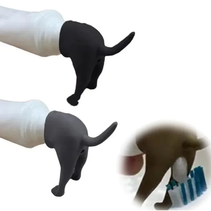 Funny Pooping Dog Butt Toothpaste Topper Toothpaste Dispenser Squeezers Bathroom Accessories Home Toothpaste Lid for Kids Adults