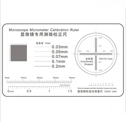 Microscope micrometer correction ruler Optical microscope correction sheet Precision instrument detection film calibration plate