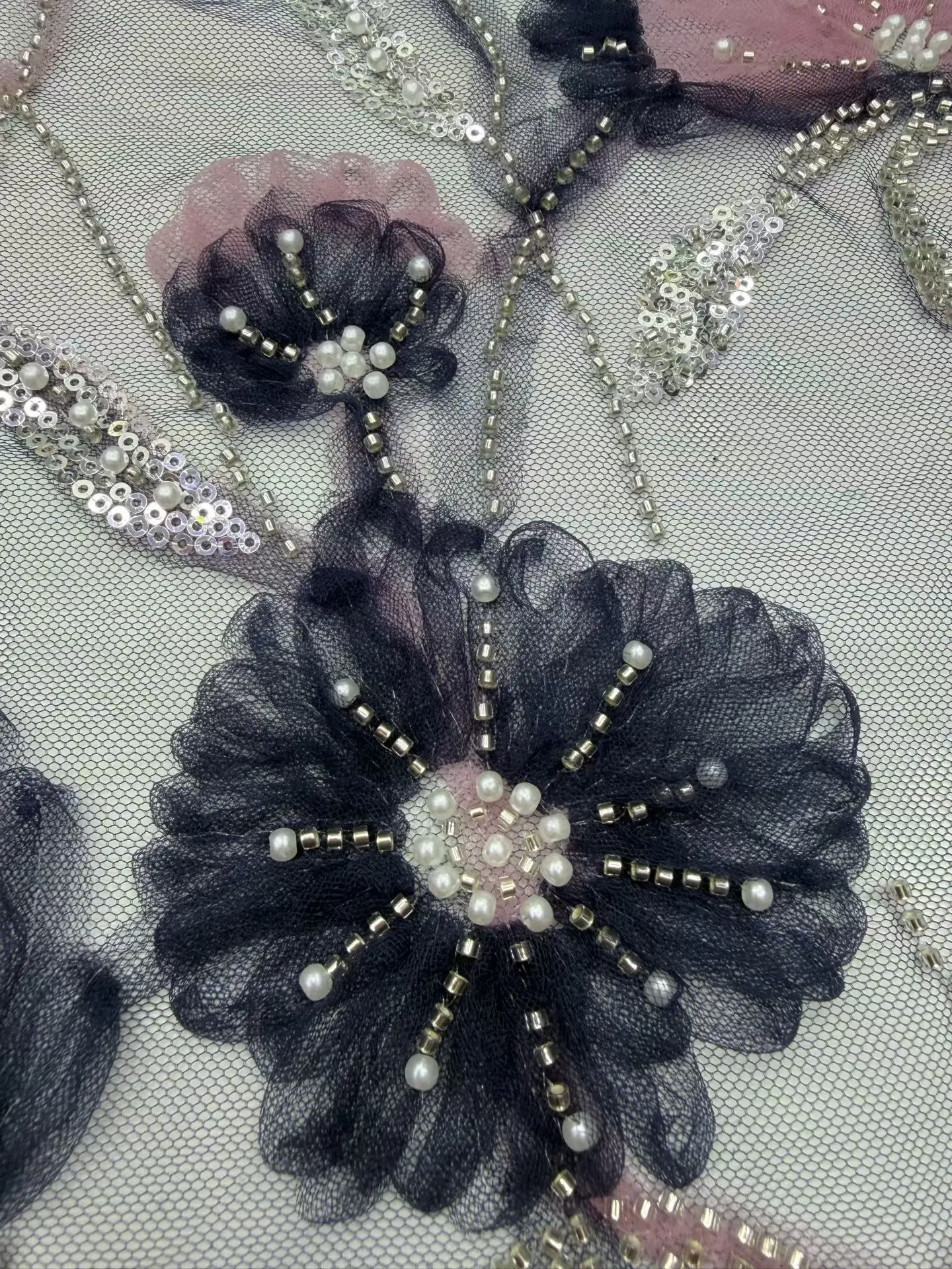 

2026 African Nigerian Sequins Tulle Lace Fabric Sewing Prom Dresses Embroidery High Quality Guipure cotton 5Yad hz1419