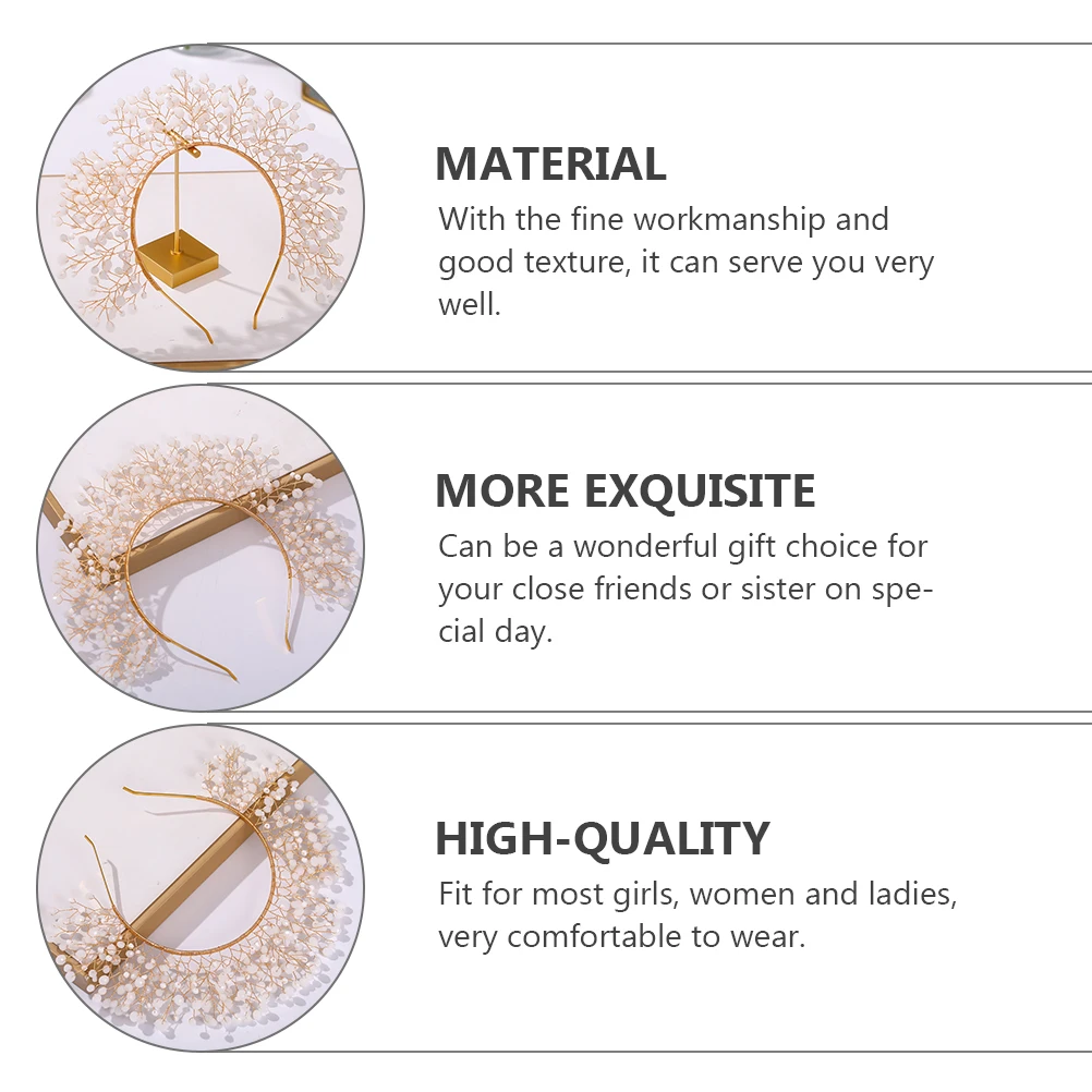 

Twist Bead Headb Vintage Hair Accessories Women Light Ring Halloween Golden Ribbons Wedding Party Headdress Beautiful Hoops Hair