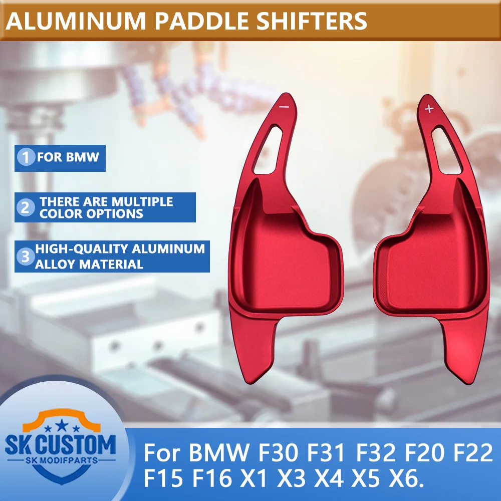 SK CUSTOM For BMW F30 F31 F32 F20 F22 F15 F16 X1 X3 X4 X5 X6 Aluminum Steering Wheel Paddle Shifter Gear Shift Shifter Extension