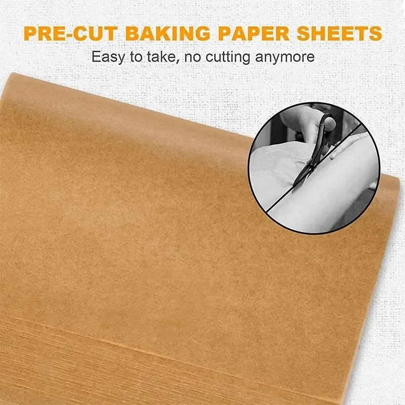 Baking Paper 3/6/9pcs Non-Stick Parchment Sheets, Pre-Cut Baking Oil Papers Barbecue Food Pads for Air Fryer Grilling Steaming