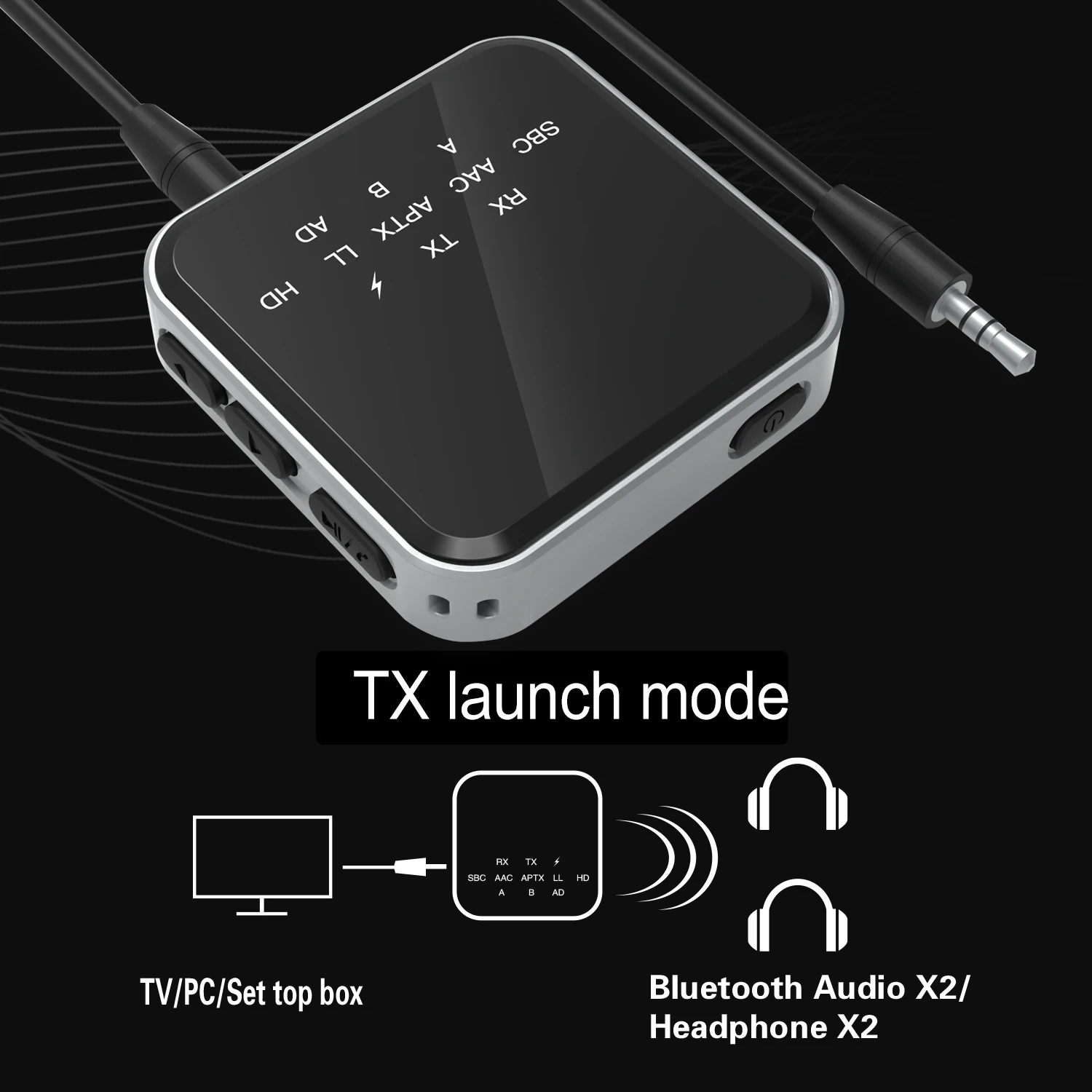 Aptx HD LL adaptacyjny nadajnik odbiornik Bluetooth BT 5.2 RCA 3.5mm Jack AUX bezprzewodowy Adapter Audio połączenie bezprzewodowe do TV Car PC