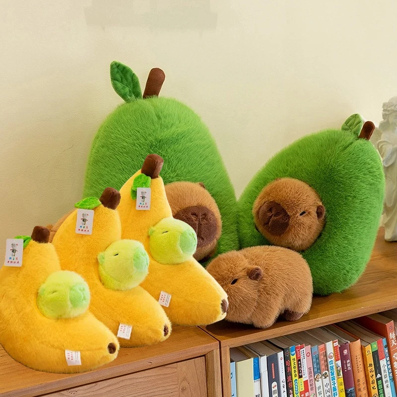 

Авокадо вода морская свинка 35 см плюшевая кукла Капибала уродливый милый допамин банан морская свинка диван украшения креативные праздничные подарки