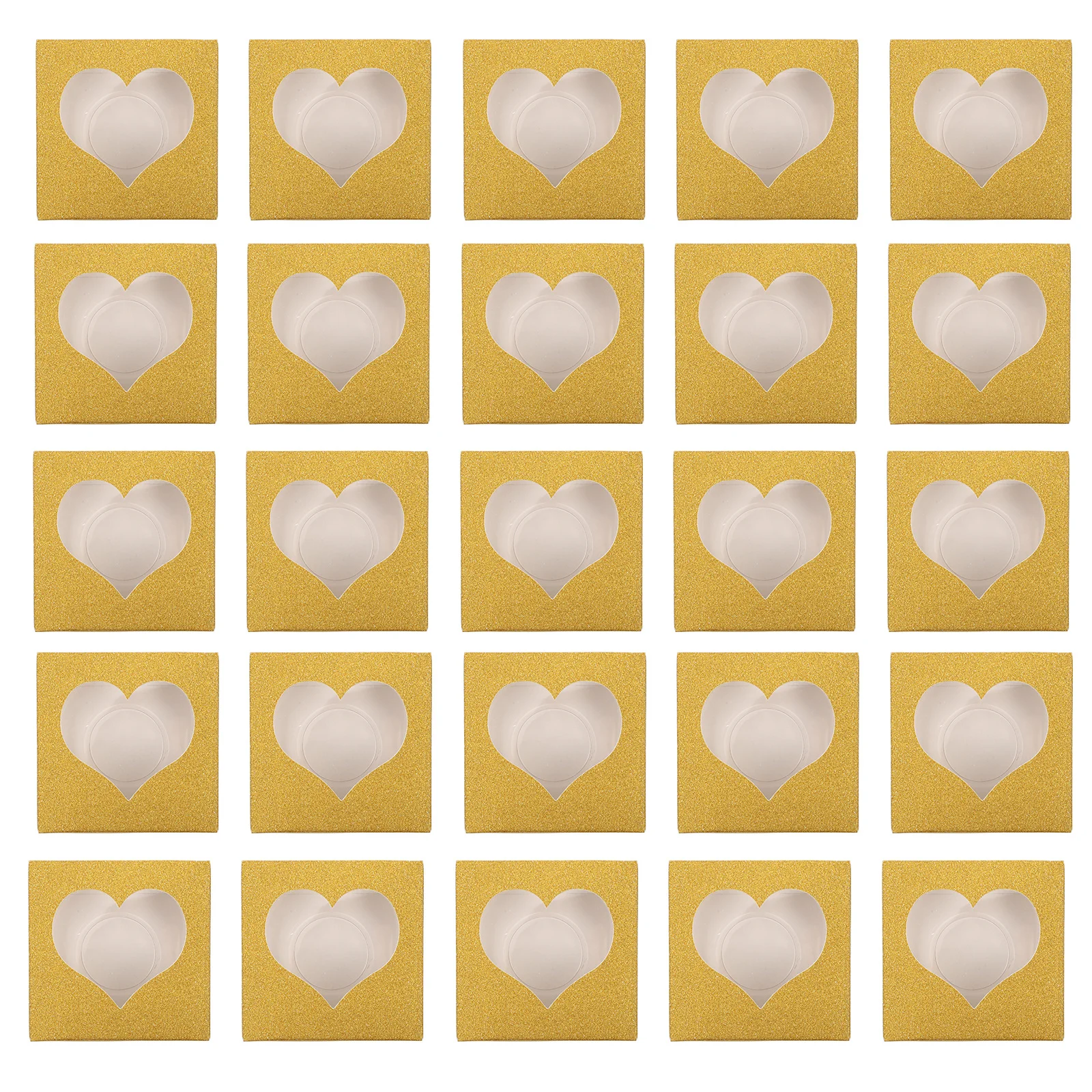 Boîte d'emballage pour faux cils, 50 pièces, étui à paillettes pour cils, fenêtre transparente, conception portable, compacte, légère, rangement pour voyage