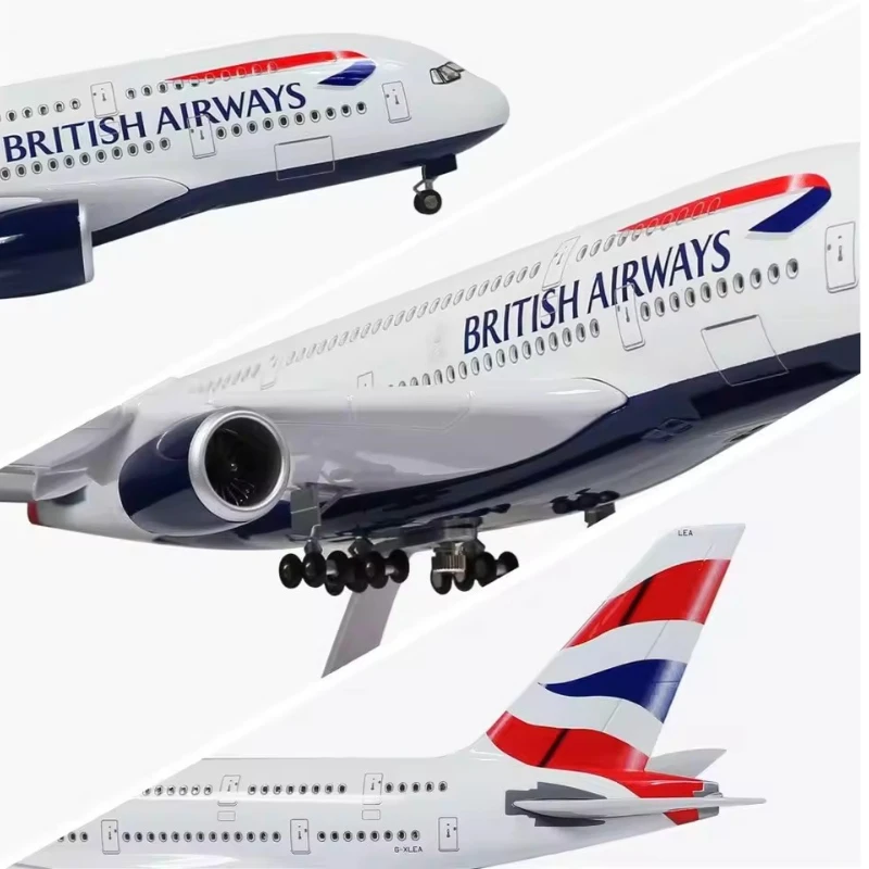 

Масштабная модель самолета 1:160 Airbus A380 BRITISH Airline со светом, литая под давлением смола, коллекция самолетов, демонстрационные игрушки, подарки