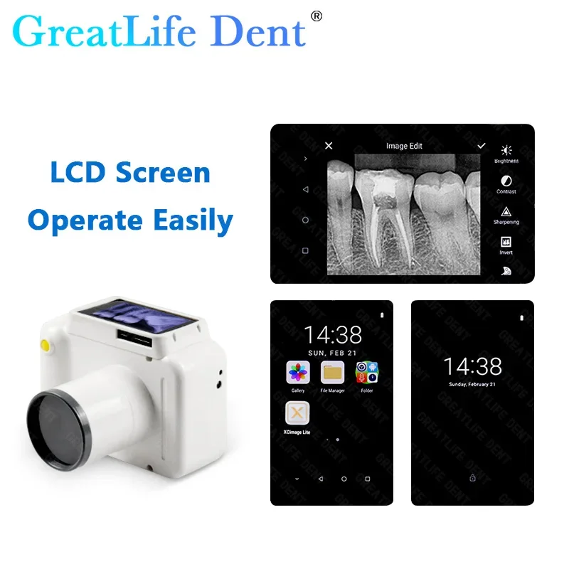 GreatLfie Dent Dental Sensor Kit Original Portable Dental X-ray Machine High Frequency X Ray Film Lab Equipment Dentistry