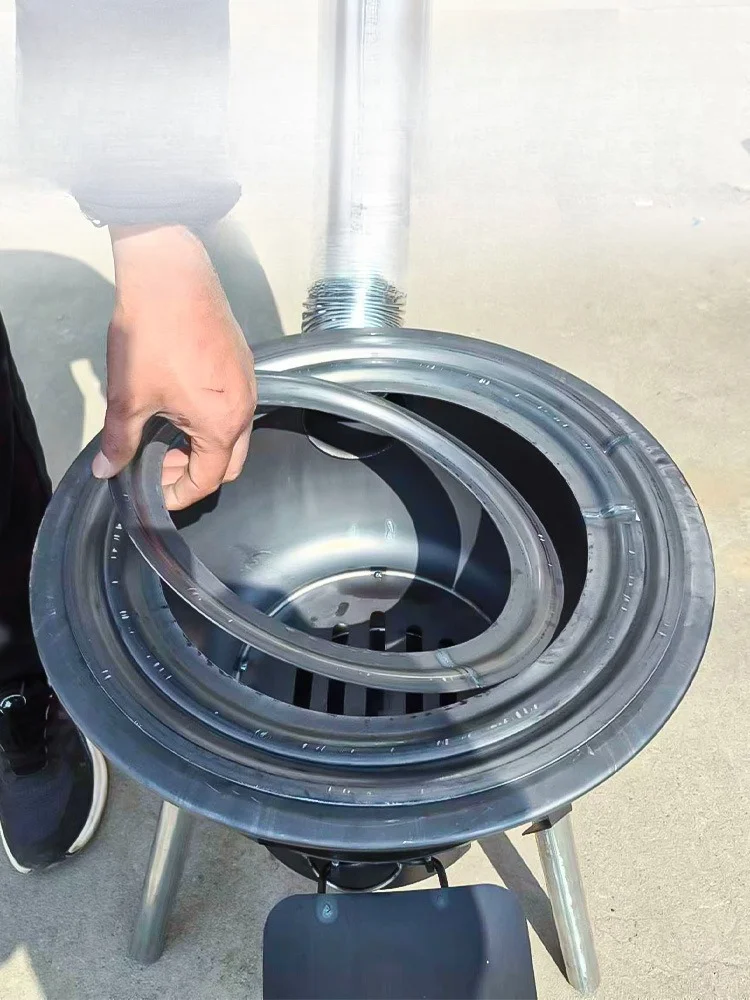 

New firewood stove, large pot table for household use