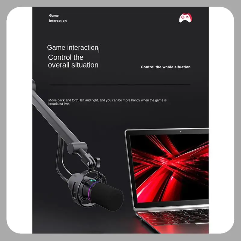 

A46U Dynamic Microphone XLR Connect 48V Sound Card Recording Douring And Singing Equipment USB Computer Game Live Microphone