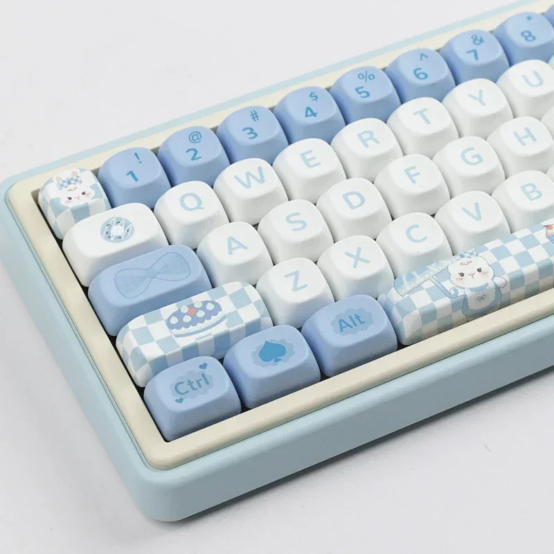 

144 Keys GMK Alice Rabbit Keycap MOA Profile PBT Dye Sublimation Custom Keyboard Keycap 1.75u 2u Shift for MX Switch MOA Keycaps