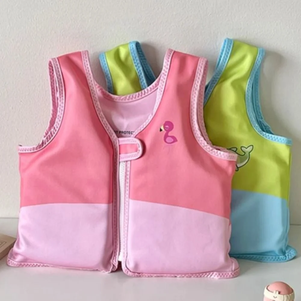 

Not Falling Off Child Buoyancy Vest Anti Rollover Stable Baby Swimming Jackets Cartoon Adjustable Inflation-Free Swimming Vest