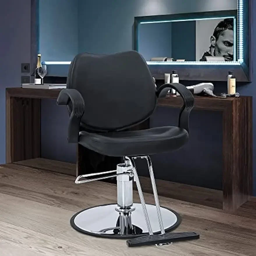 360 Degrees Rolling Swivel Barber Salon Styling Adjustable Hydraulic Beauty Shampoo Hairdressing Chair for Men