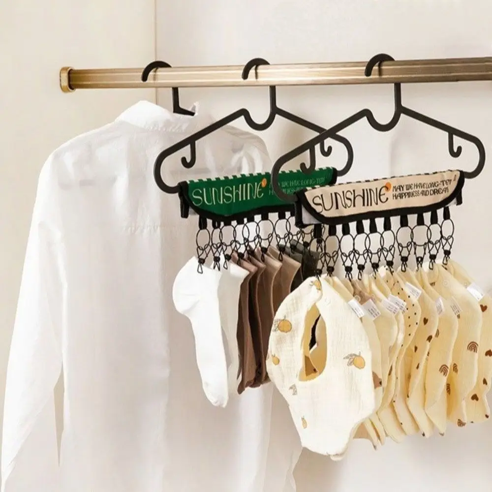 

10 Clips Baseball Hat Organizer Rack Portable Hanging Peaked Cap Storage Holder Saving Space Foldable Towel Hanger Clip Closet