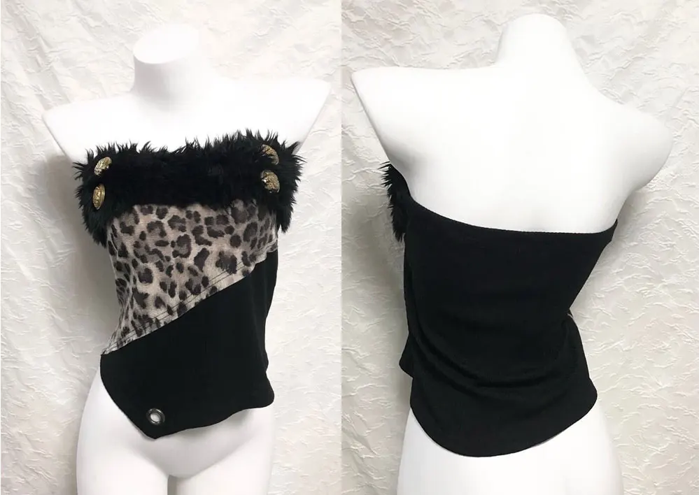 

Сексуальный топ-майка в стиле Y2K, винтажный леопардовый принт, готика-панк 2000-х, укороченный топ, эстетика Харадзюку, облегающий, без спинки, гранж, эмо-футболка