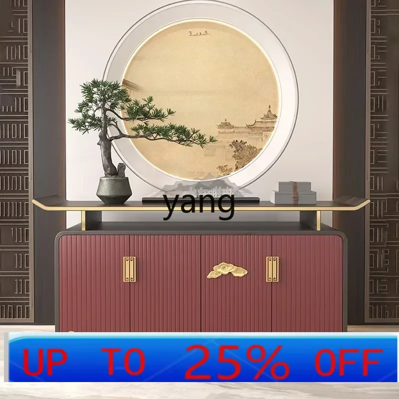 

LH new Chinese side cabinet light luxury entrance solid wood locker