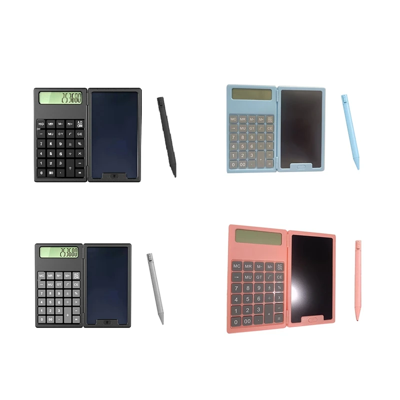 1Set School Season Scientific Calculator Folding Tablet Business Office Portable Tablet Plastic ,Pink