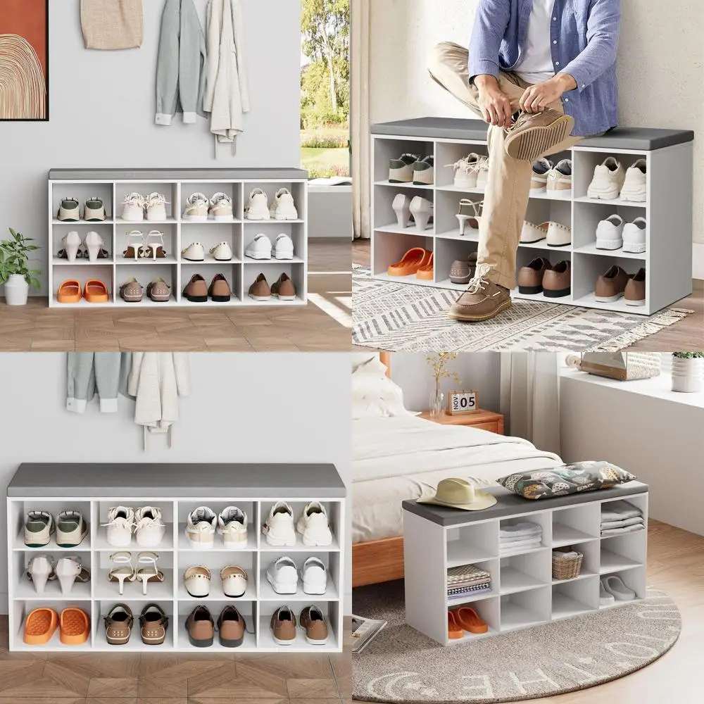 

Белая 3-уровневая полка-органайзер для обуви, 12 куб.см, 36,22x11,81x17,7 дюймов, для прихожей и брызговиков