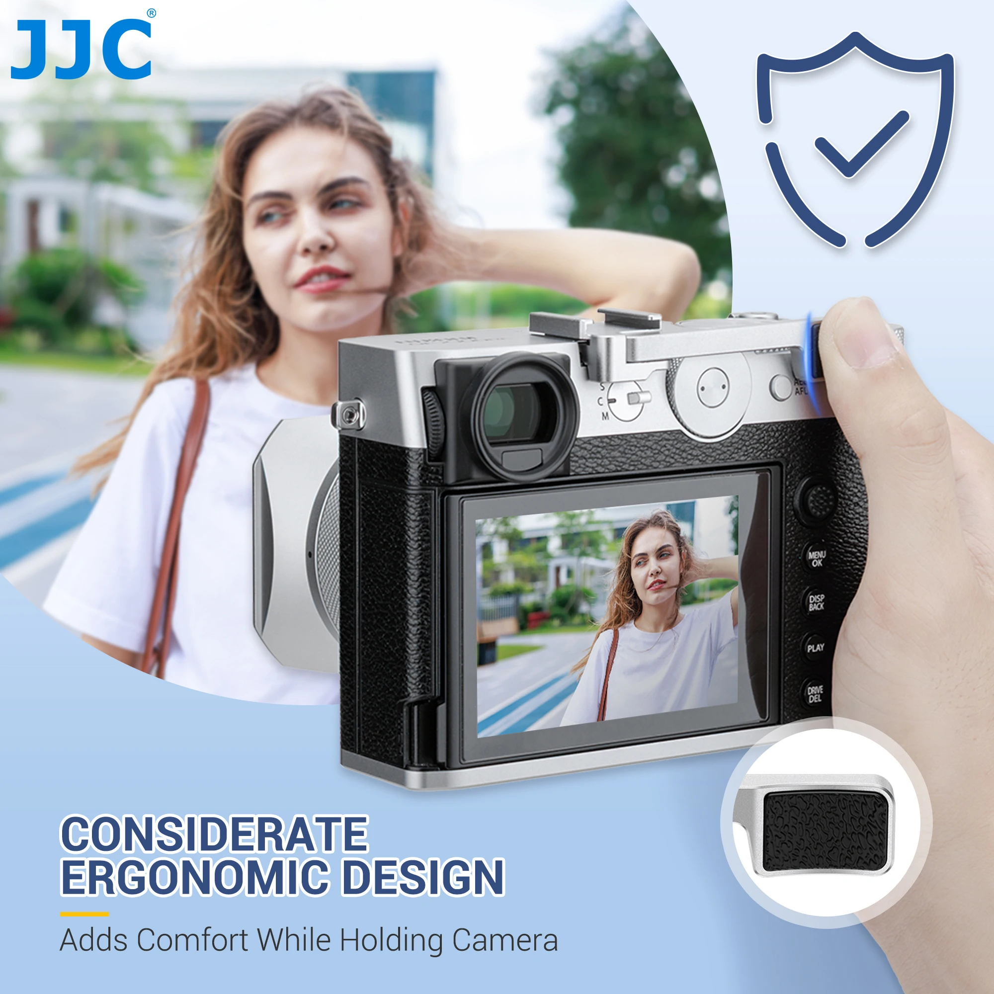 JJC 메탈 카메라 핫슈 엄지 그립 후지필름 GFX100RF용 엄지 받침대 카메라 엄지 그립 콜드슈 마운트 카메라 액세서리