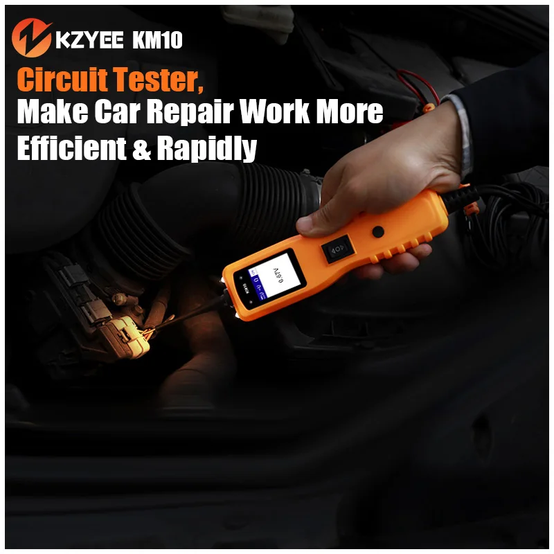 KZYEE KM10 Car Circuit Tester Powerscan Circuit Power Probe Automotive Scanner Electrical System Tester Car Diagnostic Tool