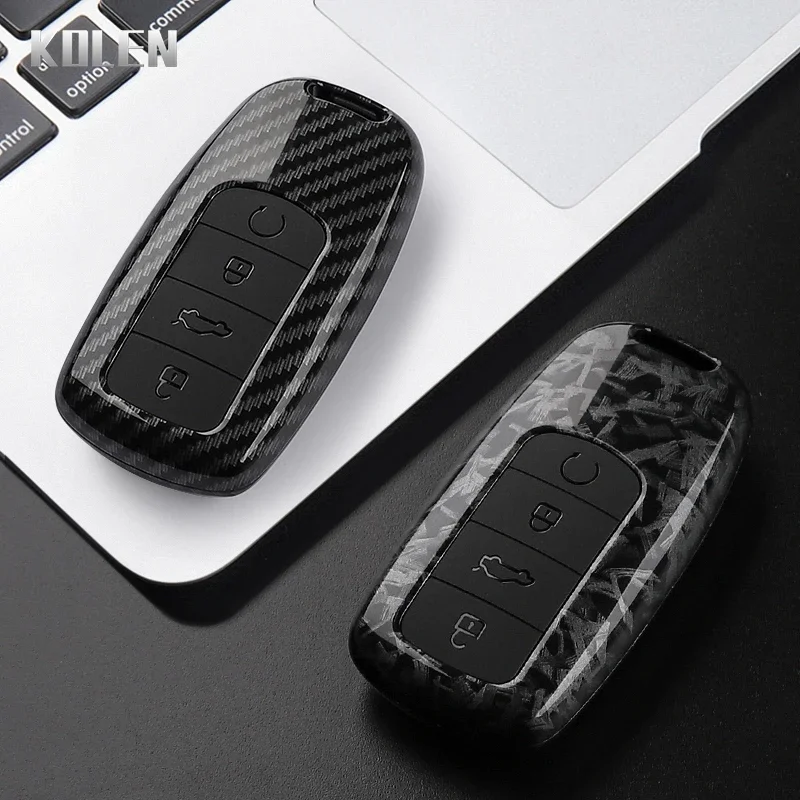 ABS Carbon Faser Stil Auto Schlüssel Fall Abdeckung Für Chery Tiggo 8plus Tiggo 8 Neue 5 plus 7pro Max Omoda 5 C5 Geschützt Schlüsselbund Fob