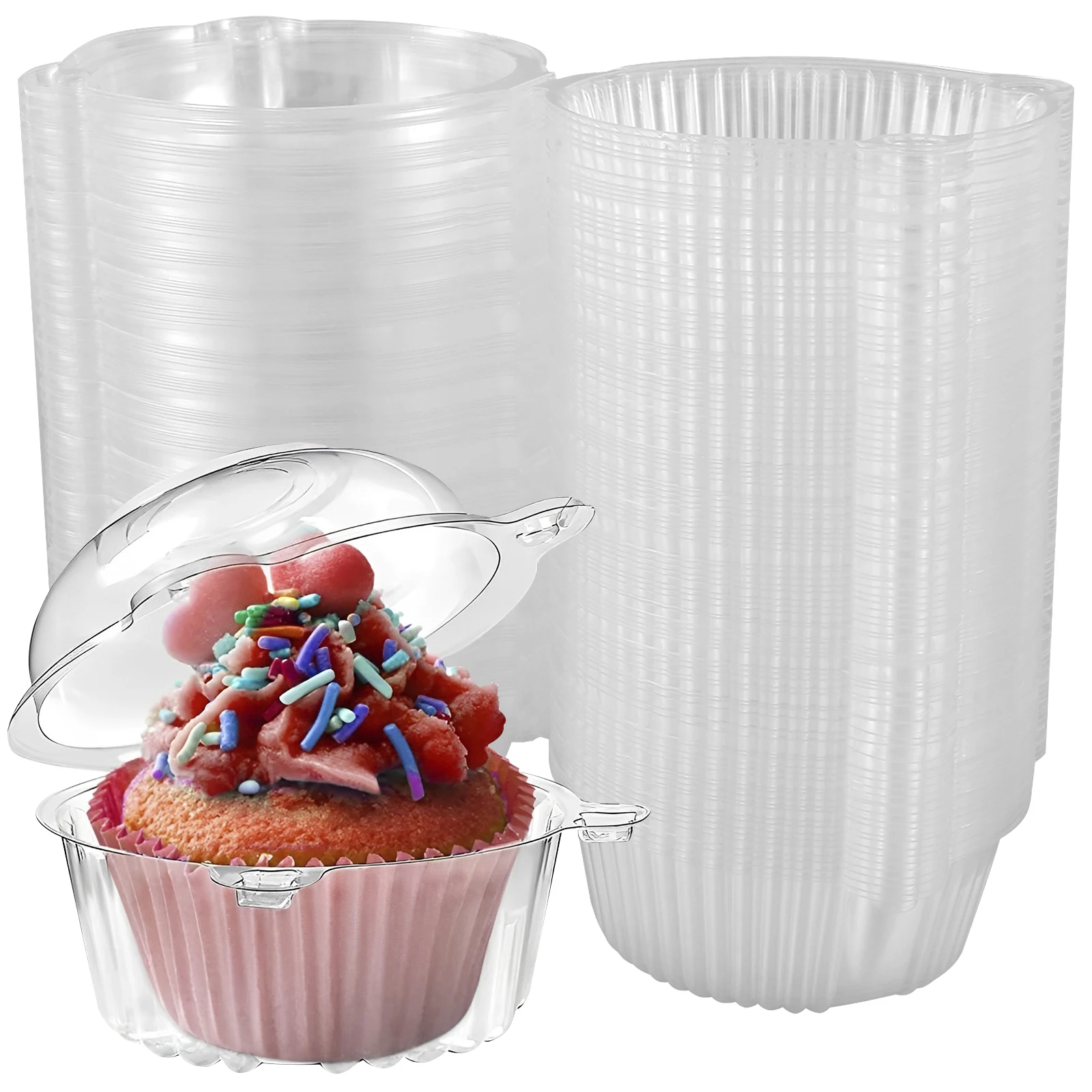 100Pcs Square Cheesecake Boxes Slice Cake Box