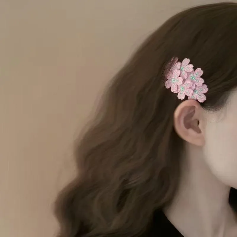 Unregelmäßiger Stoff, Blumen-Haarspange, modisch und vielseitig, Liu Hai Bian Clip, sanftes, süßes und süßes Temperament-Haar-Accessoire