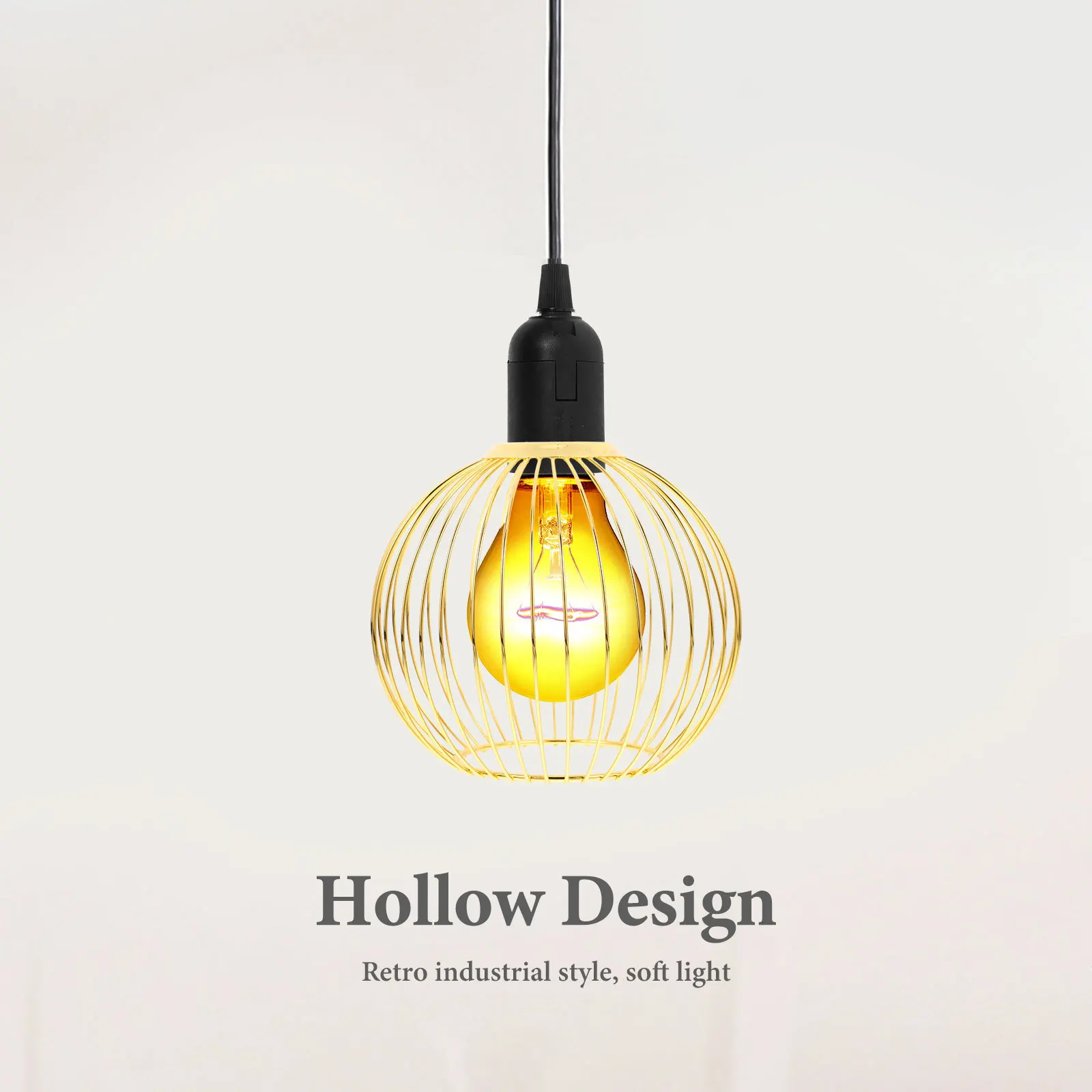 

Iron Wire Lampshade Vintage Industrial Style Home Restaurant Decorative Light Shade Hollow Out Metal Pendant Lamp Cover