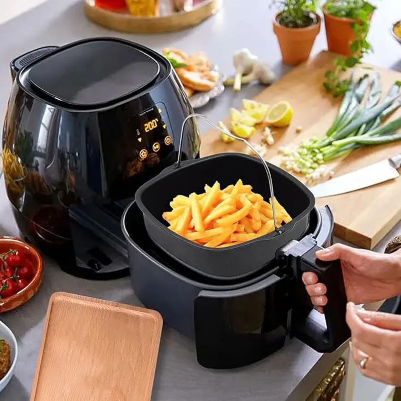 Air Fryer Antihaft Kuchen Backblech Korb Izza Brot Backblech Korb Küche Air Fryer Zubehör Backkorb