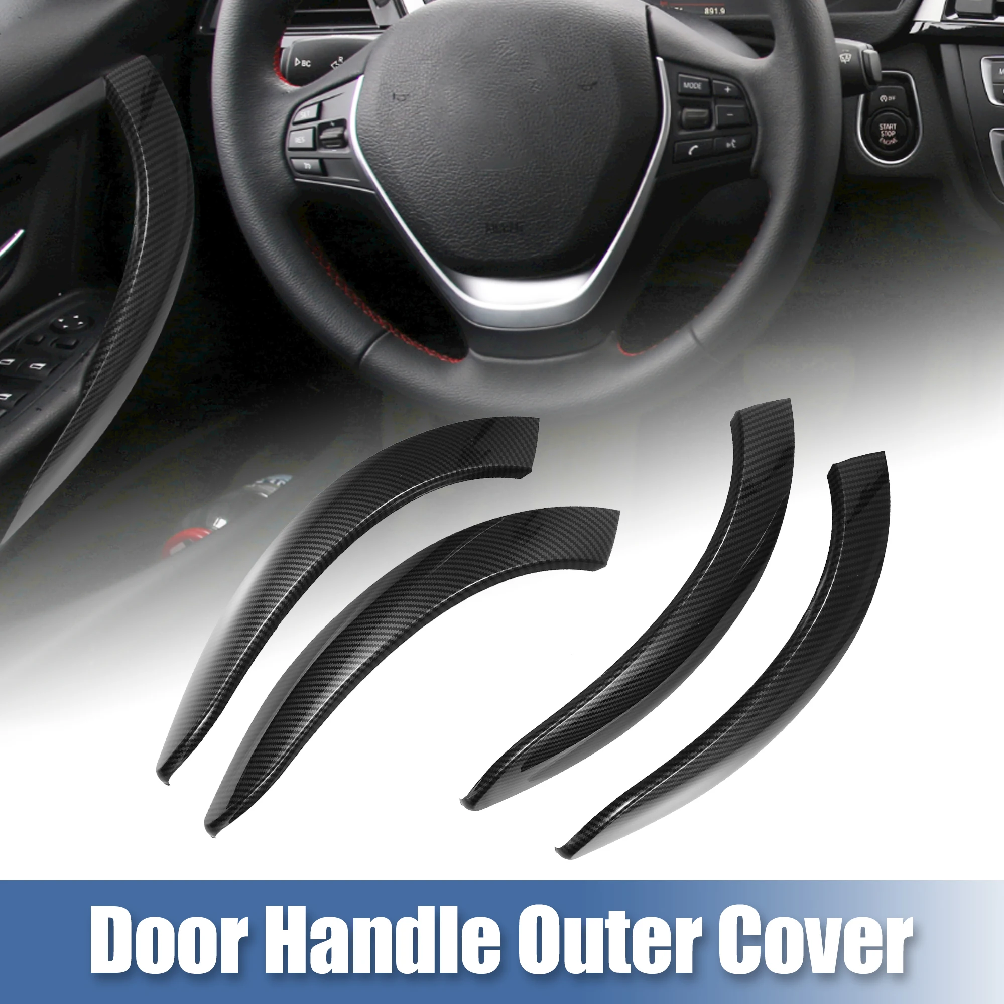 

Комплект внешней крышки дверной ручки UXCELL из АБС-пластика для BMW 3 серии 320 328 330 335 M3 F30 F31 F34