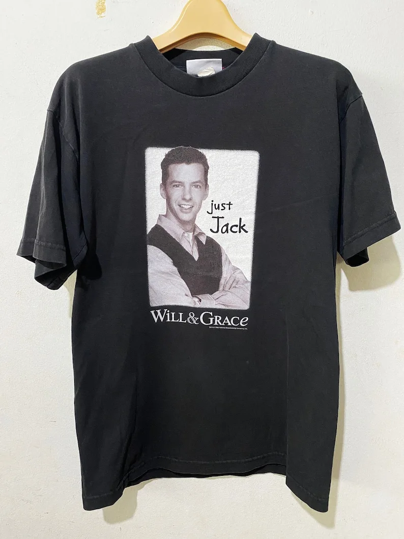 Camiseta vintage Will & Grace de los años 90, talla M Camiseta promocional vintage de la serie de televisión Just Jack