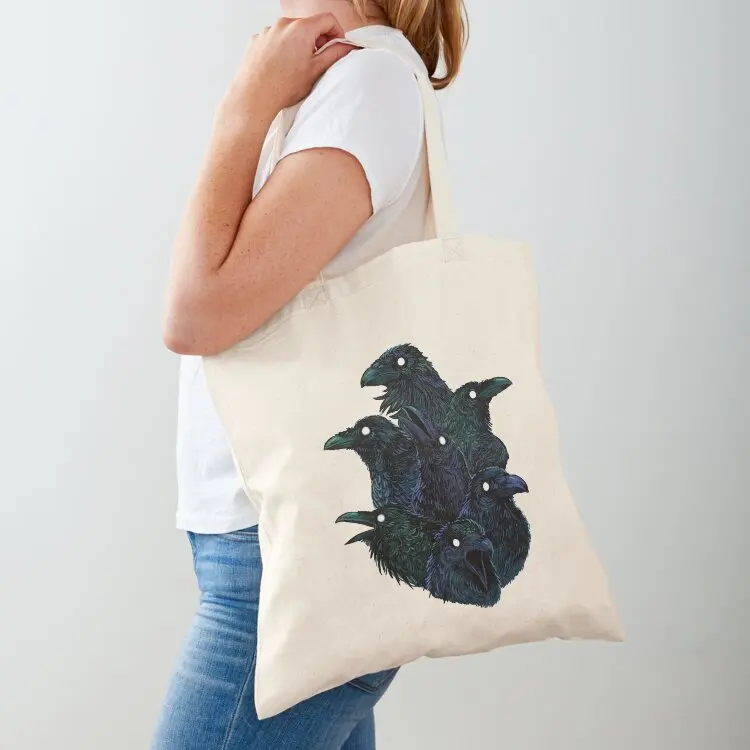

Raven pattern Tote Bag shopping trolley bag Lady bag Cloth bags university shopper