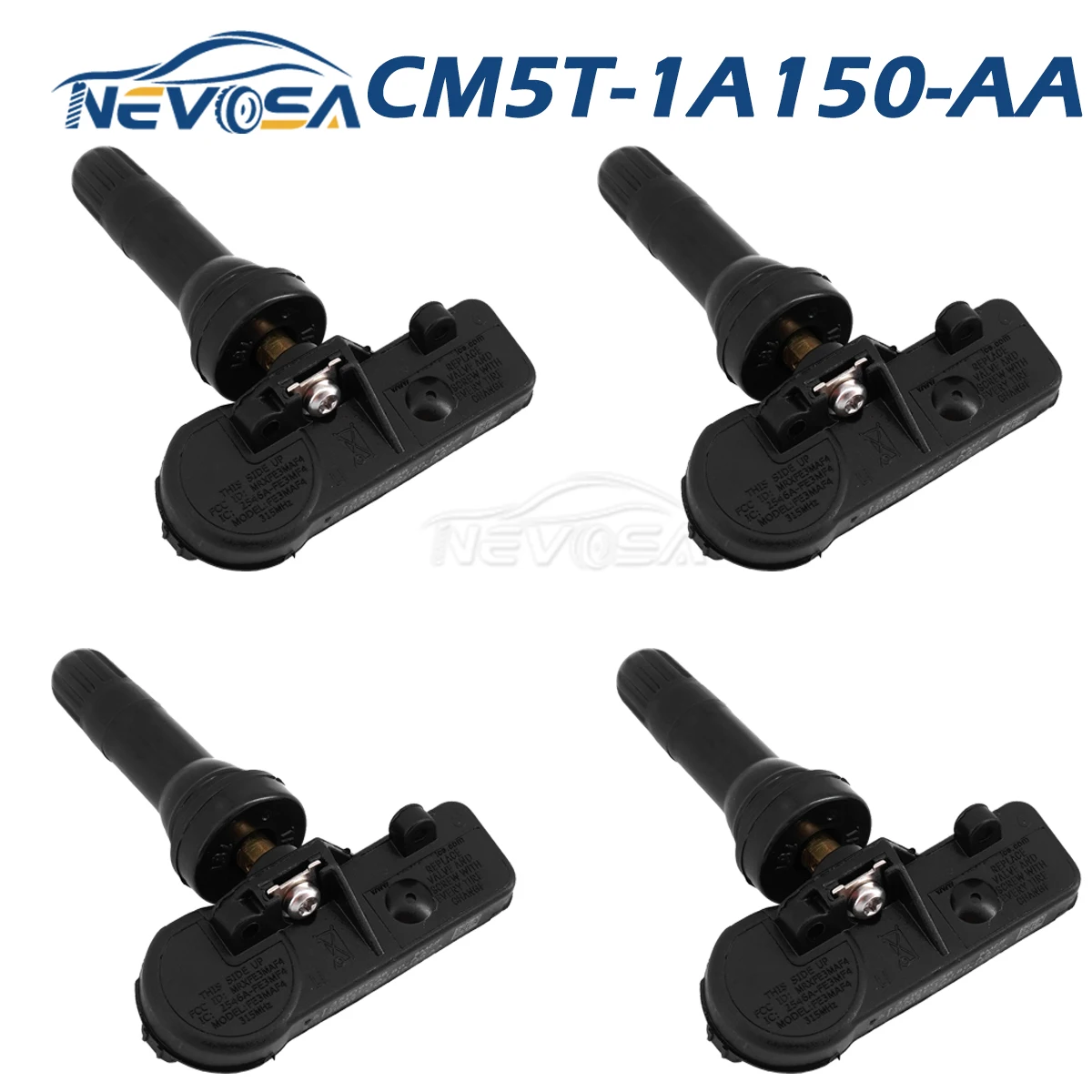 

NEVOSA CM5T-1A150-AA For Lincoln Navigator Town Car MKZ Ford Taurus Fusion Mustang Focus 4PCS TPMS Tire Pressure Monitor Sensor