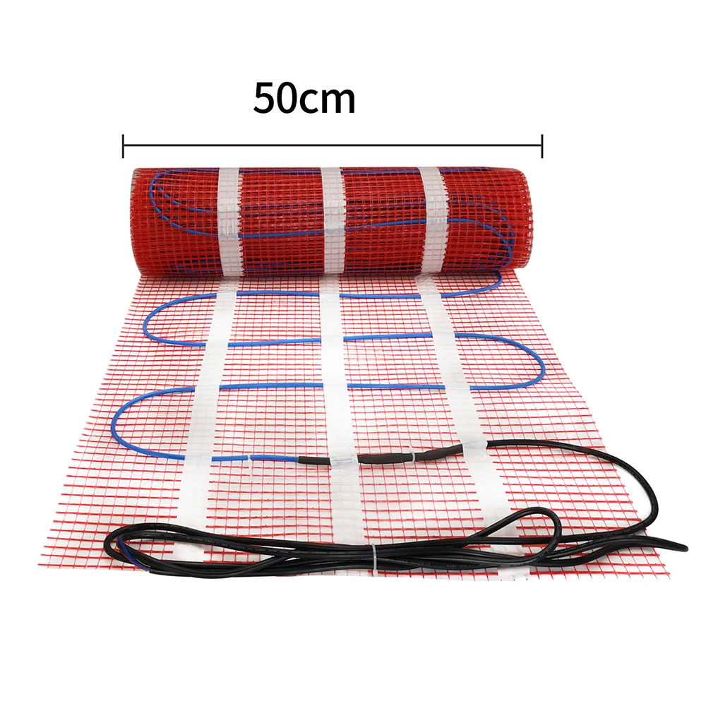 MINCO HEAT AC220V 1 bis 30 m 100 W/m2 elektrische Fußbodenheizmatte für Zuhause, Wohnzimmer/Badezimmer, Fliesen, Holzbodenheizung – Detail 6