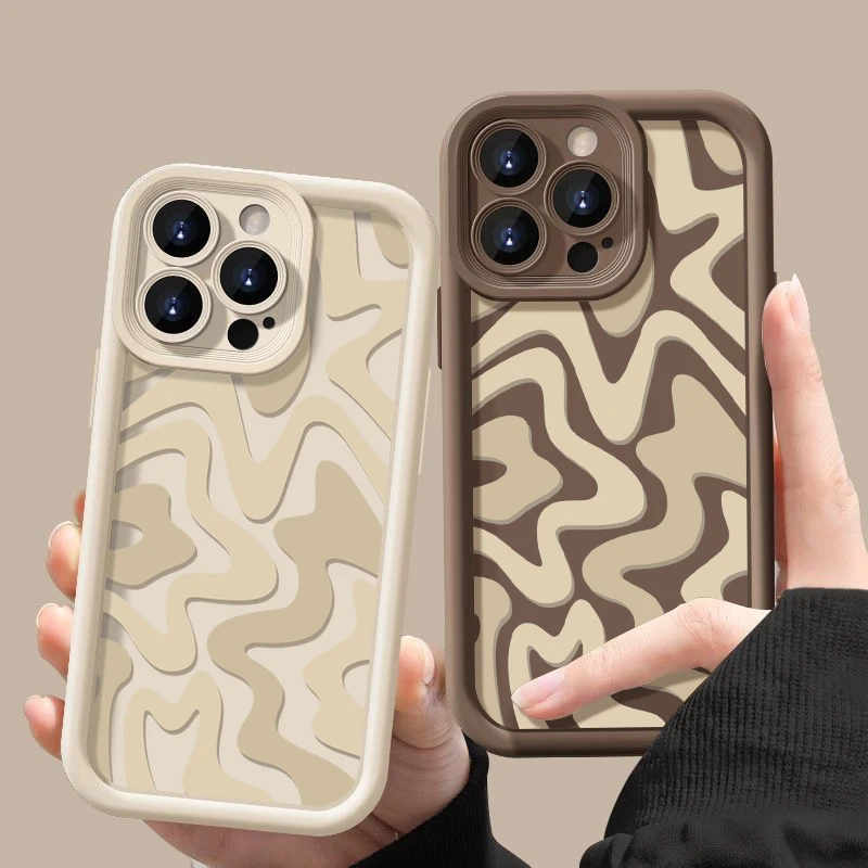 Striped Pattern Silicone Phone Case For Oppo Reno12 Reno11 Reno10 Reno8 Reno7 Reno6 Z T F Pro Plus 4G 5G Soft TPU Back Cover