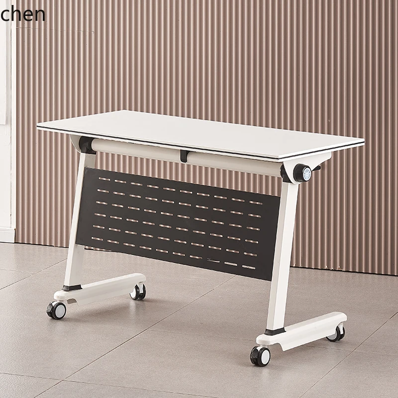 

YXY Folding Training Table and Chair Free Combination Conference Table Side Flip Table with Brake Wheels