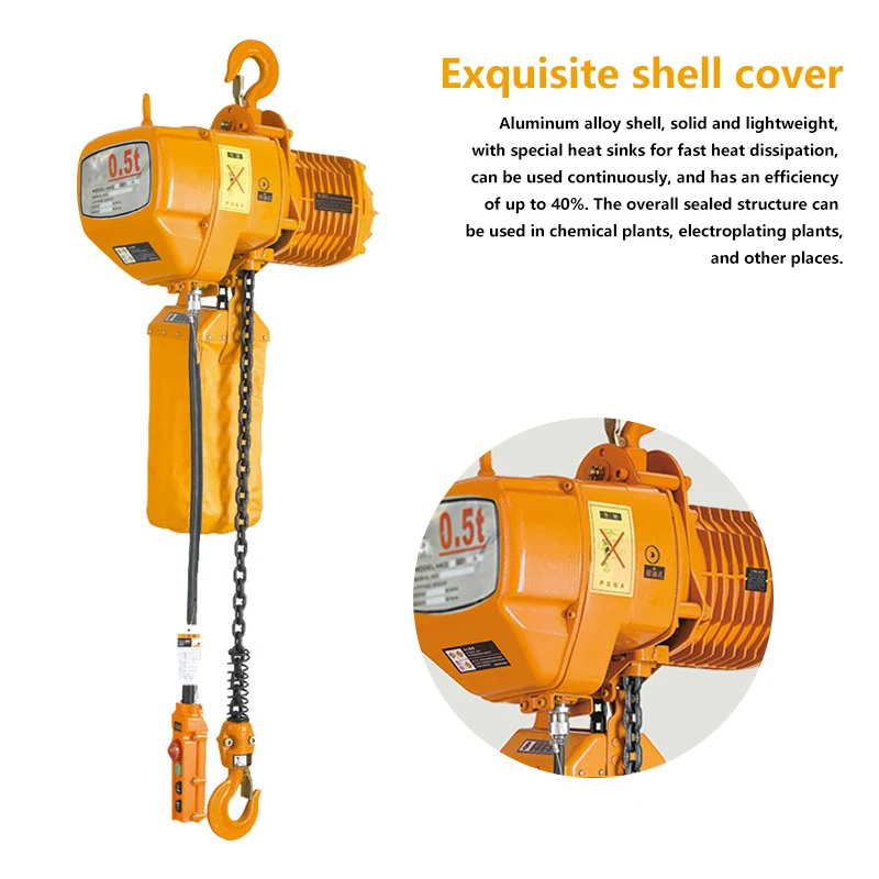 Electric Chain Block 1/2/3/5 Ton Chain Electric Hoist With Hook