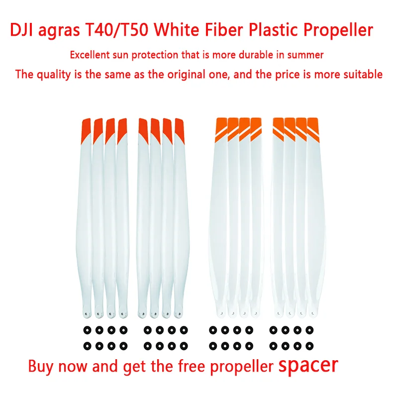 

DJI Agras T50/T40 White Propellers Carbon Fiber Plastic Sun protection CW CCW For Agricultural Drone Accessories