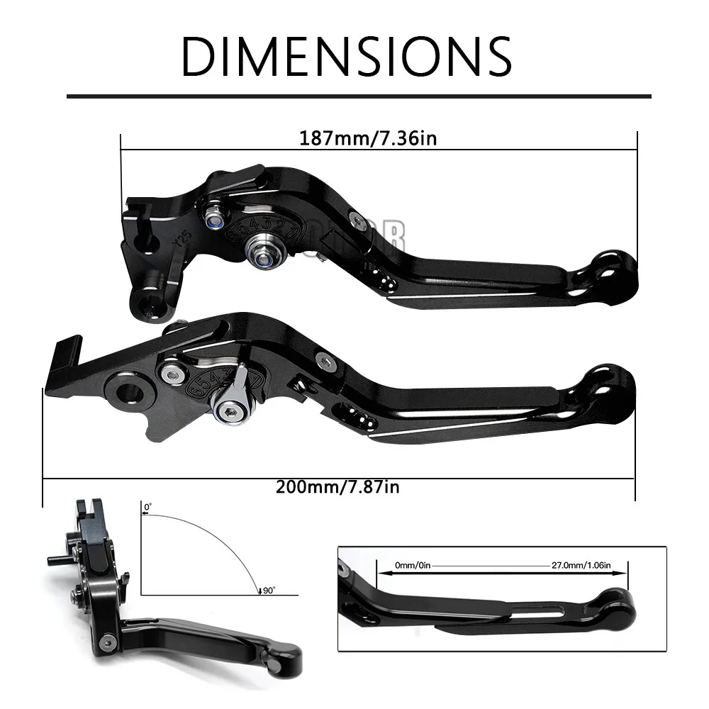 For Yamaha XVS 1300 XVS1300 V-Star Deluxe/Stryker/Stryker Bullet Cowl Motorcycle CNC Adjustable Folding Fold Brake Clutch Levers