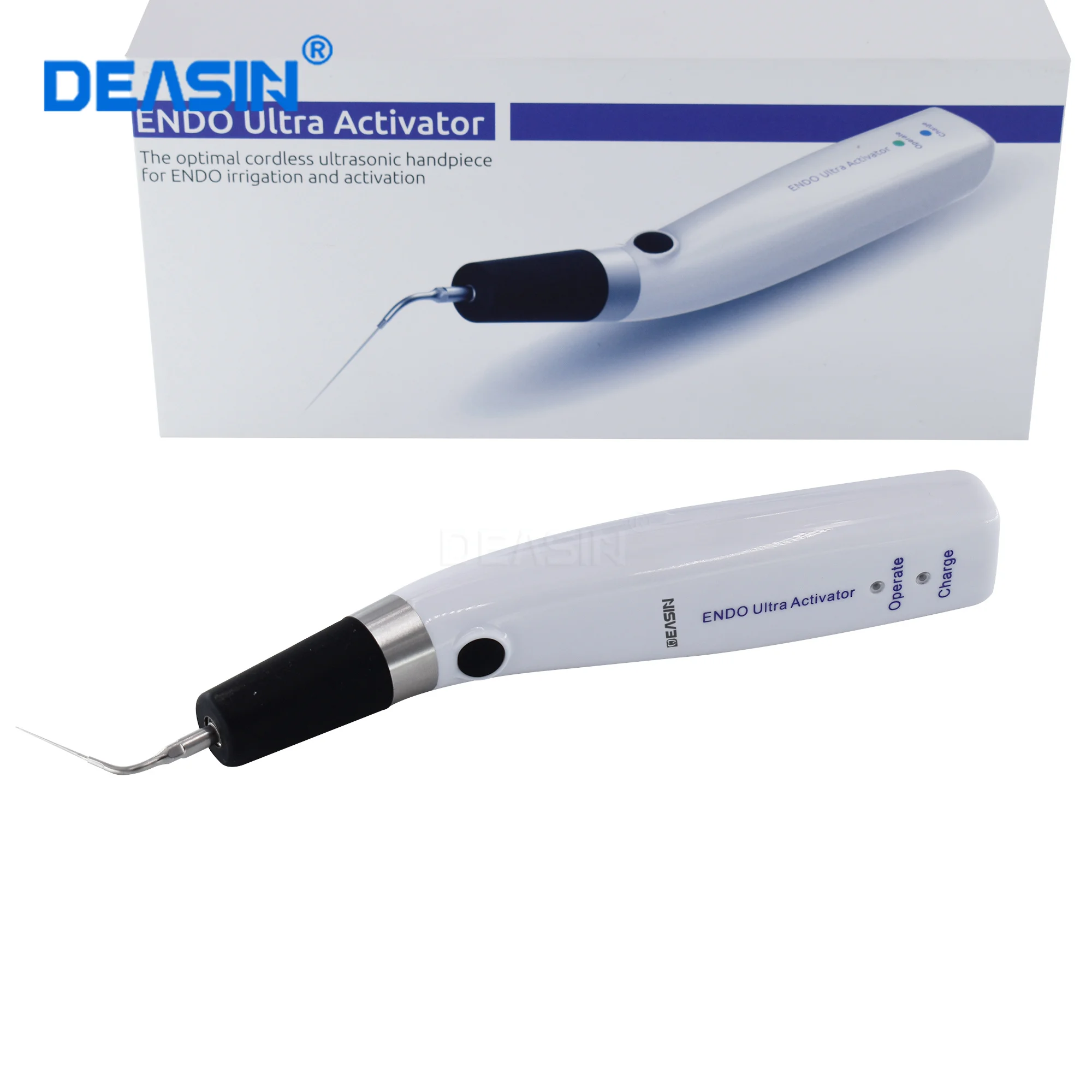 

New Dental Endo Ultra Activator Endo Irrigator Cordless Ultrasonic Activator Handpiece with 6 Tips 40-50Khz 1500mAh