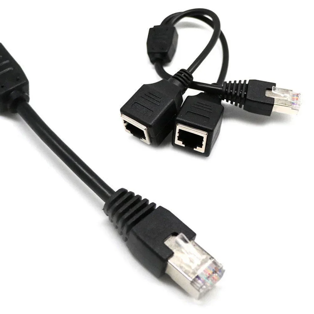 ANPWOO Ethernet przejściówka rozgałęziająca 0.3 M profesjonalny Adapter do sieci Ethernet do laptopa z kablem do przedłużenie kabla sieciowego