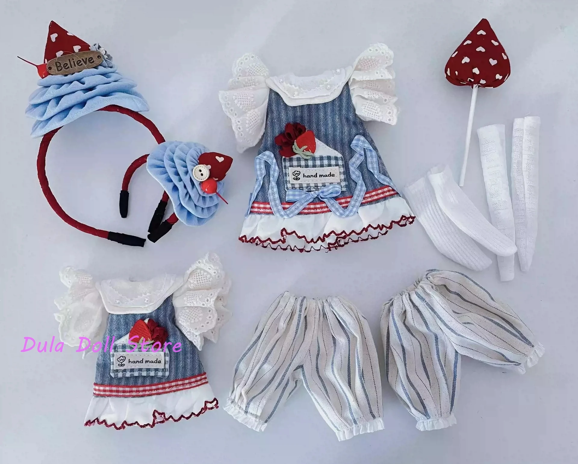 

Комплект одежды для кукол 2026 Dula: платье Petrel, кремовый и клубничный наборы, для Blythe, OB24, OB22, Azone, Licca, ICY, JerryB, 1/6. Аксессуары для кукол.