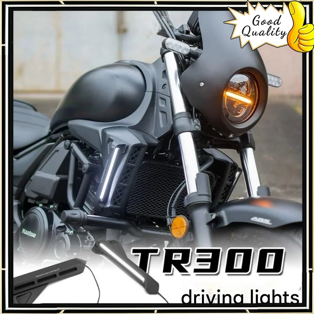 

For Haojue TR300 CNC Aluminum Alloy LED Daytime Running Light Blackening Accessories Non-Destructive Decorative Parts